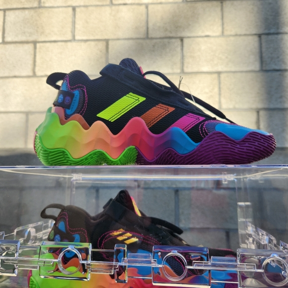 ADIDAS EXHIBIT B MID - WOMENS SZ 7.5 CANDACE PARKER - GZ9565 - BLACK MULTICOLOR - Picture 4 of 10